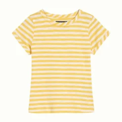 KING LOUIE PETITE - TEE STRIPE ROYAL - MÄDCHEN KURZARM T- SHIRT - CHILLI RED