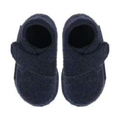 NANGA - LEILA - KINDER HAUSSCHUH AUS SCHURWOLLE - DUNKELBLAU