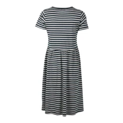 DANEFAE - DANENIELSEN DRESS - DAMEN KURZARM KLEID - DUSTY NAVY CHALK -Schicke Mode Verkauf 11754 4039 1 1280x1280