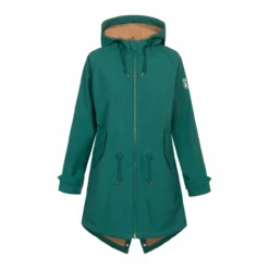 DERBE - ISLAND FRIESE - DAMEN SOFTSHELL- REGENMANTEL - GALAPAGOS GREEN