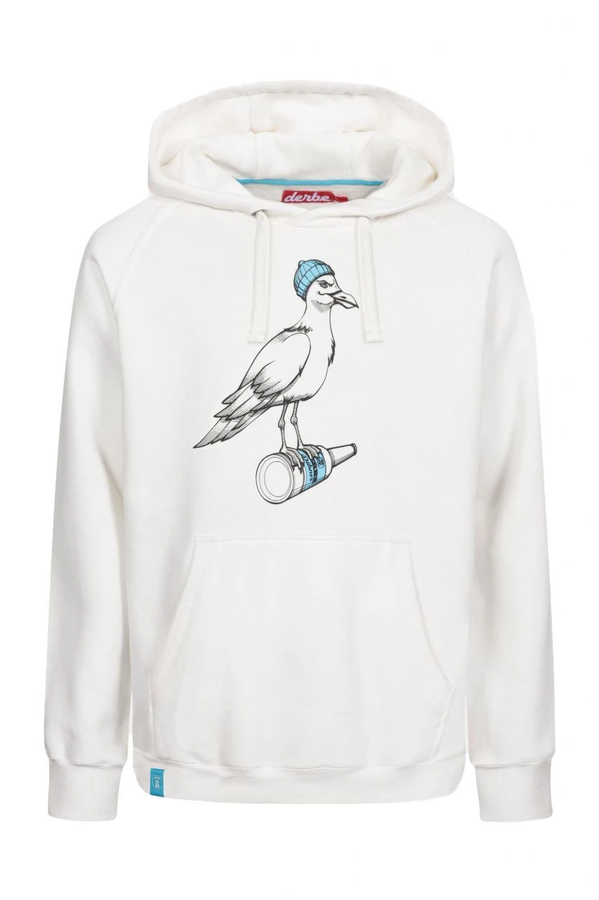 DERBE - STURMMÖWE MONO - HERREN HOODIE - OFF WHITE 1 DERBE - STURMMÖWE MONO - HERREN HOODIE - OFF WHITE