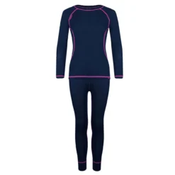 TROLLKIDS TROLLKLIDS - GIRLS MERINO BASELAYER SET - MERINO-UNTERWÄSCHE-SET - NAVY/MAGENTA