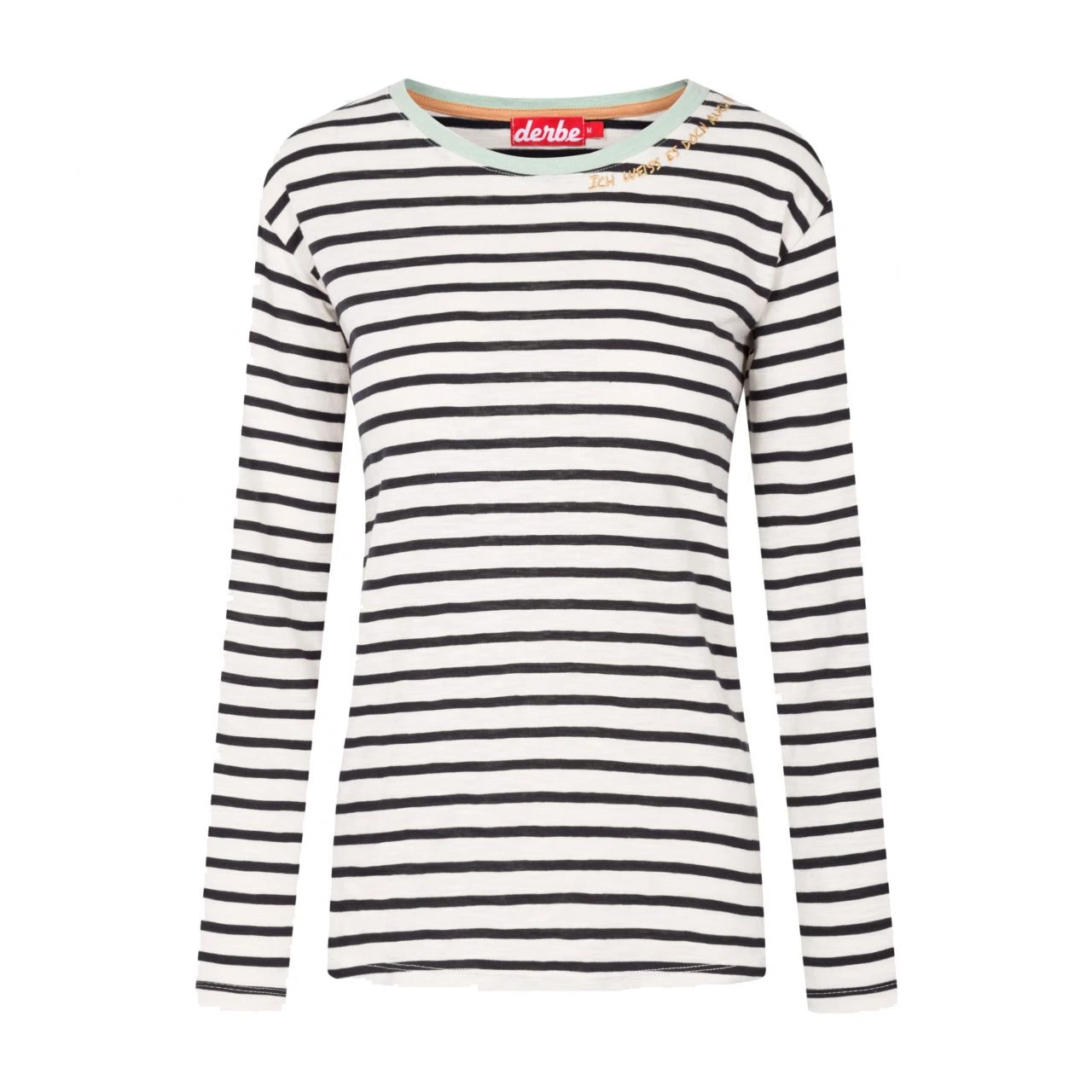 DERBE - AUCH NICHT_STRIPED - DAMEN T-SHIRT - BLACK 1 DERBE - AUCH NICHT_STRIPED - DAMEN T-SHIRT - BLACK