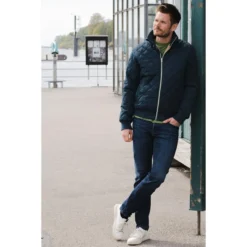 DERBE - QUILTBY COZY - HERREN JACKE - NAVY/CARAMEL -Schicke Mode Verkauf 13860 7 1280x1280