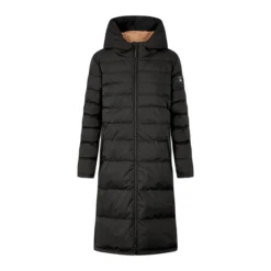 DERBE - BIGHOLM - DAMEN WINTERMANTEL BLACK/CARAMEL