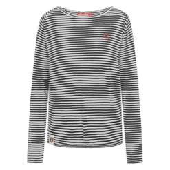 DERBE- ROBBENSCHNUTE STRIPED - DAMEN STRICKPULLOVER - NAVY