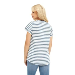 DERBE- ROBBENSCHNUTE_STRIPED - DAMEN T-SHIRT - ORION BLUE -Schicke Mode Verkauf 14354 2 1280x1280