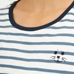 DERBE- ROBBENSCHNUTE_STRIPED - DAMEN T-SHIRT - ORION BLUE -Schicke Mode Verkauf 14354 3 1280x1280