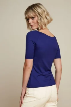 KING LOUIE - SARAH TOP ECOVERO LIGHT - DAMEN KURZARM T-SHIRT - DEEP BLUE 7 KING LOUIE - SARAH TOP ECOVERO LIGHT - DAMEN KURZARM T-SHIRT - DEEP BLUE -Schicke Mode Verkauf 1505 06318443 4 1280x1280