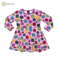 VILLERVALLA - HALF CIRCLE DRESS L/S - TELLERKLEID BUBBLES-LGT LOTUS