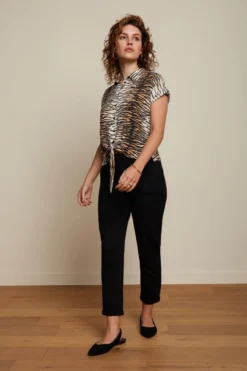 KING LOUIE - ROISIN PANTS MILANO UNI - DAMEN JERSEY HOSE - BLACK -Schicke Mode Verkauf 1952 04998001 2 1280x1280