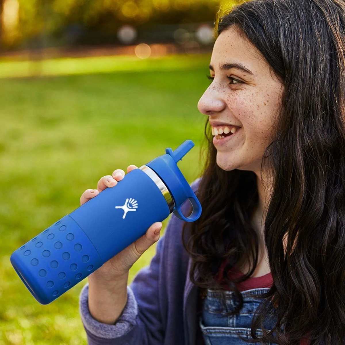 HYDRO FLASK - 20 OZ KIDS WITE MOUTH STRAW LID AND BOOT - ISOLIERTE TRINKFLASCHE 591 ML - STREAM - Image 2