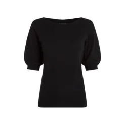 KING LOUIE - IVY TOP COCOON - DAMEN KURZARM PULLOVER - BLACK