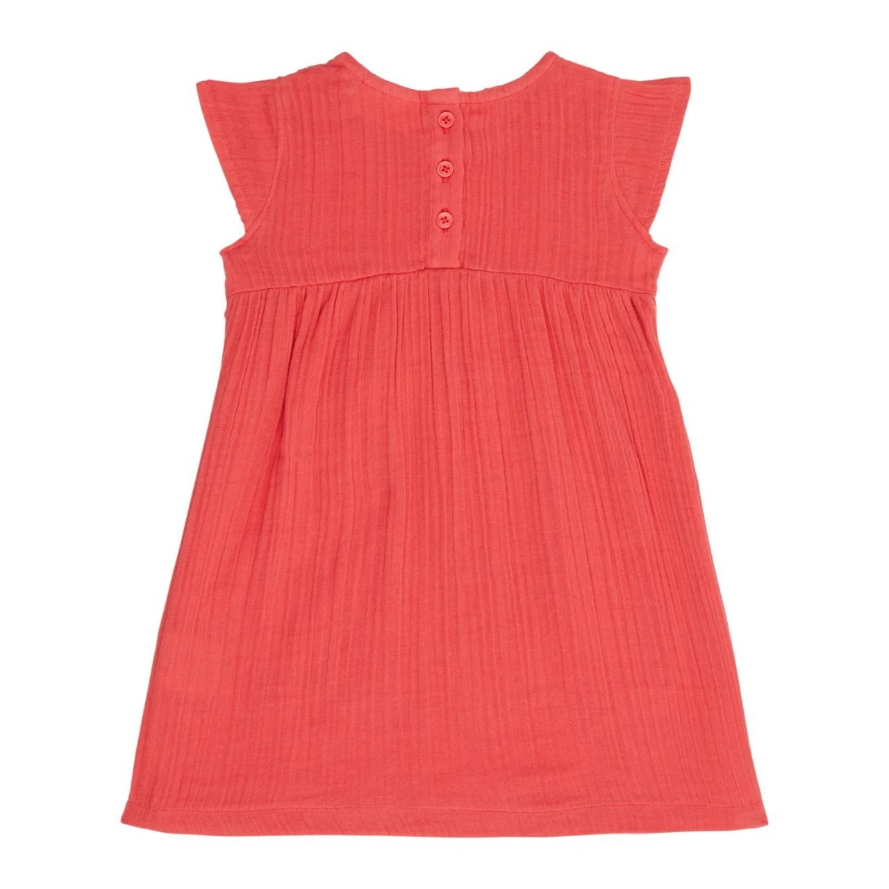 SENSE ORGANICS - NEELA DRESS - NACHHALTIGES MUSSELIN KURZARM KLEID BIO - RED 2 SENSE ORGANICS - NEELA DRESS - NACHHALTIGES MUSSELIN KURZARM KLEID BIO - RED - Image 2