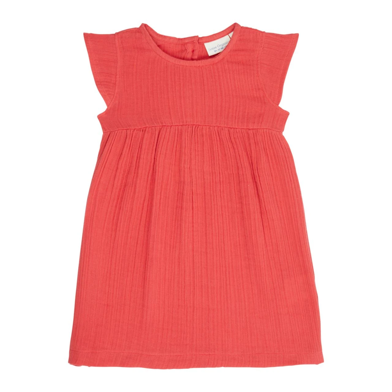 SENSE ORGANICS - NEELA DRESS - NACHHALTIGES MUSSELIN KURZARM KLEID BIO - RED 1 SENSE ORGANICS - NEELA DRESS - NACHHALTIGES MUSSELIN KURZARM KLEID BIO - RED