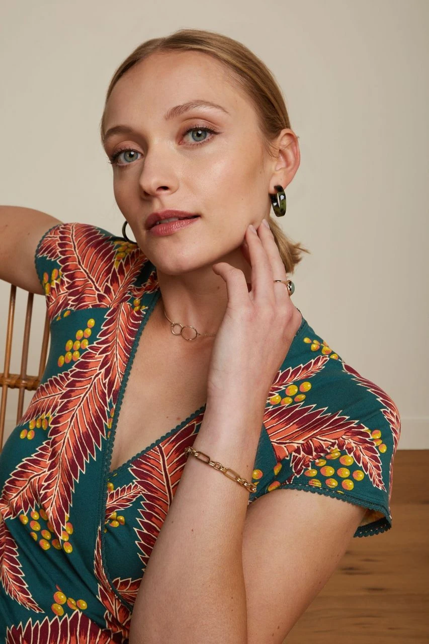 KING LOUIE - CROSS DRESS MONSERRAT - DAMEN KURZARM KLEID - DRAGONFLY GREEN 2 KING LOUIE - CROSS DRESS MONSERRAT - DAMEN KURZARM KLEID - DRAGONFLY GREEN - Image 2