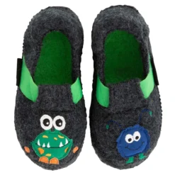 NANGA - BIG MONSTA - KINDER HAUSSCHUH AUS SCHURWOLLE - Dunkelgrau