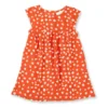 SENSE ORGANICS - NEELA DRESS - KURZARM KLEID - AOP DOTS RUSTY RED