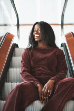 FROY & DIND - SWEATER LIMA VELVET PORT - DAMEN OBERTEIL - PORT VELVET