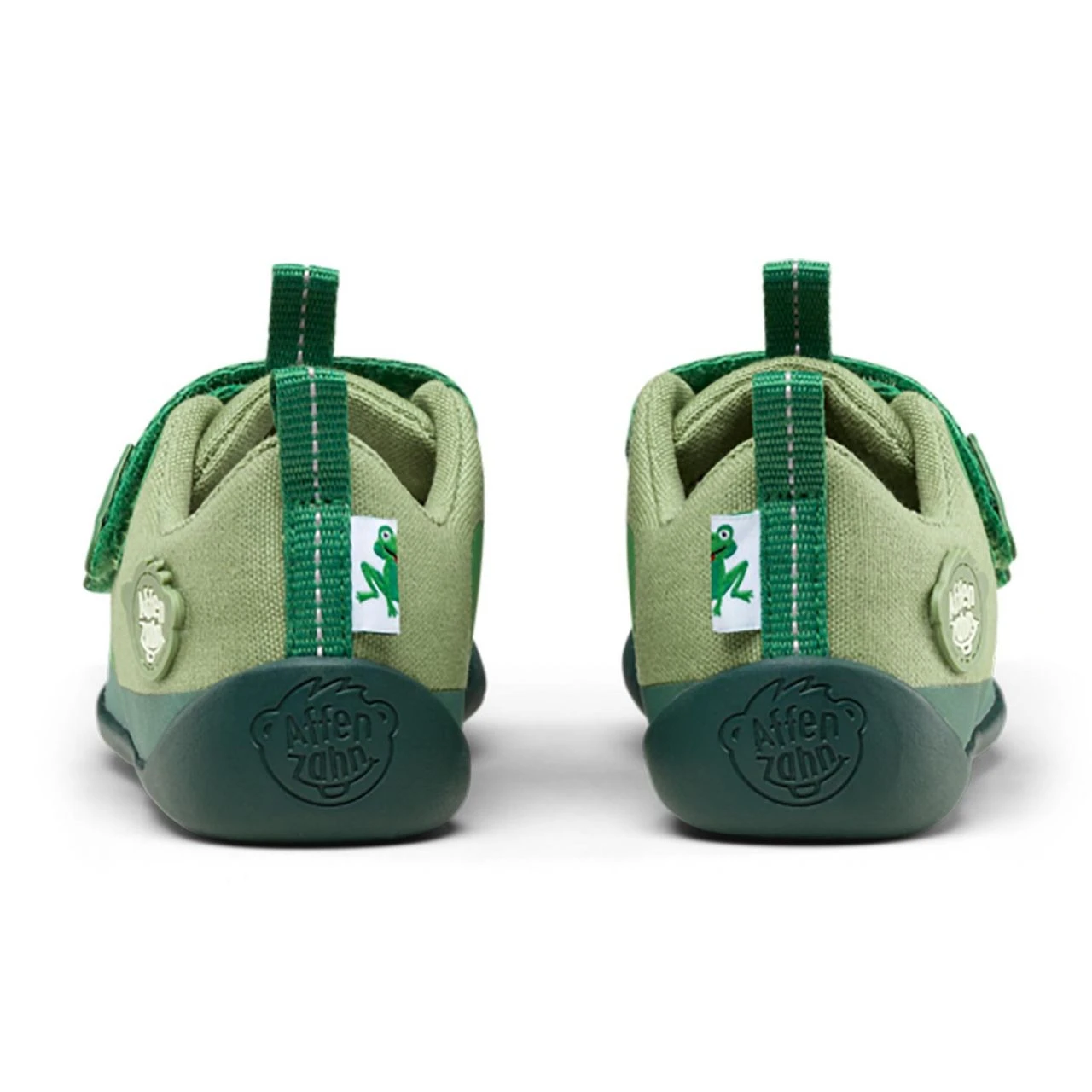 AFFENZAHN - MINIMAL BARFUSS SCHUH LOWCUT LUCKY - BAUMWOLLE - FROG/GREEN 2 AFFENZAHN - MINIMAL BARFUSS SCHUH LOWCUT LUCKY - BAUMWOLLE - FROG/GREEN - Image 2