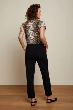 KING LOUIE - ROISIN PANTS MILANO UNI - DAMEN JERSEY HOSE - BLACK -Schicke Mode Verkauf 5444 04998001 3 1280x1280