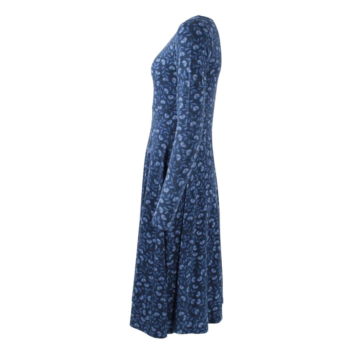 DANEFAE - ORGANIC - DANESIGRID DRESS - DAMEN BIO LANGARM KLEID - MARINE/COLD BLUE FLEURIE 2 DANEFAE - ORGANIC - DANESIGRID DRESS - DAMEN BIO LANGARM KLEID - MARINE/COLD BLUE FLEURIE - Image 2