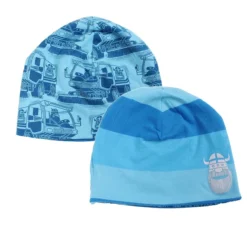 DANEFAE - ORGANIC - DANEJERSEY BEANIE - BIO JERSEYMÜTZE ZUM WENDEN - SWEEPER/MILD BLUE