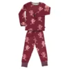 SMAFOLK - PYJAMA MIT KATZEN - MAROON