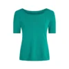 KING LOUIE - SARAH TOP ECOVERO LIGHT - DAMEN KURZARM T-SHIRT - AQUA GREEN