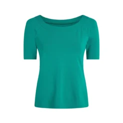 KING LOUIE - SARAH TOP ECOVERO LIGHT - DAMEN KURZARM T-SHIRT - AQUA GREEN