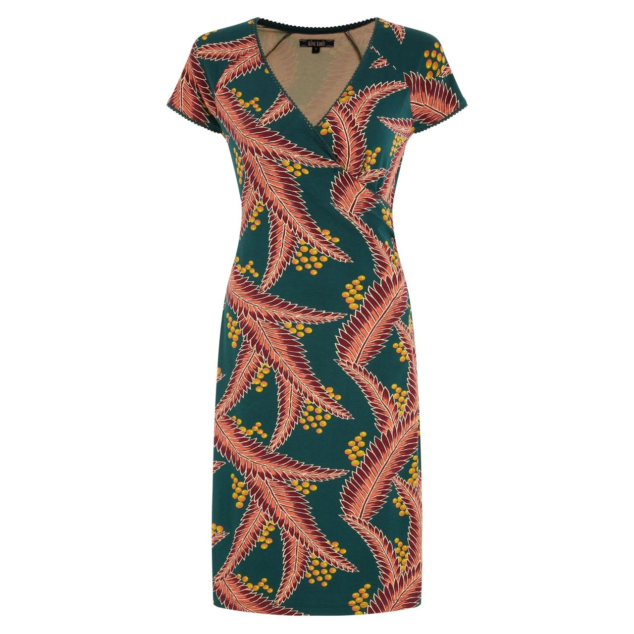 KING LOUIE - CROSS DRESS MONSERRAT - DAMEN KURZARM KLEID - DRAGONFLY GREEN 1 KING LOUIE - CROSS DRESS MONSERRAT - DAMEN KURZARM KLEID - DRAGONFLY GREEN