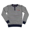 DERBE JUNGS HOMER - HERREN STREIFEN SWEATSHIRT - NAVY