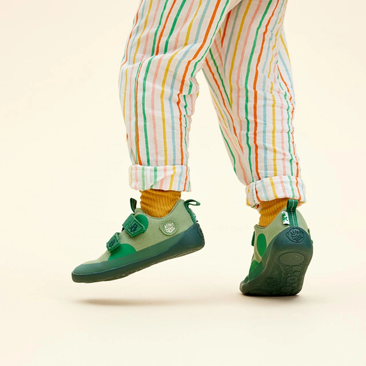 AFFENZAHN - MINIMAL BARFUSS SCHUH LOWCUT LUCKY - BAUMWOLLE - FROG/GREEN 11 AFFENZAHN - MINIMAL BARFUSS SCHUH LOWCUT LUCKY - BAUMWOLLE - FROG/GREEN - Image 11