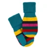 FRUGI - MERRY KNITTED MITTENS - GESTRICKTE FÄUSTLINGE - TOBERMORY TEAL STRIPE
