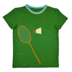 BABA - BADMINTON T-SHIRT BOYS - JUNGEN KURZARM T- SHIRT - ARTICHOKE