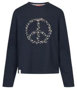 DERBE- PEACE - DAMEN T-SHIRT - NAVY