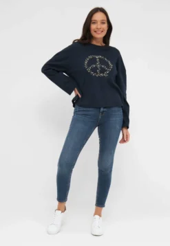 DERBE- PEACE - DAMEN T-SHIRT - NAVY -Schicke Mode Verkauf Bildschirmfoto 2023 01 10 um 17 20 36 1280x1280