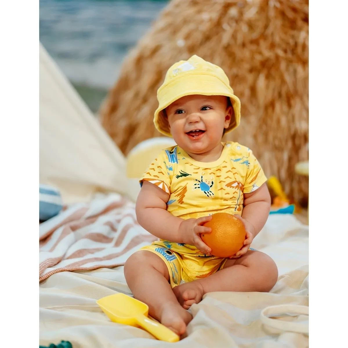 MARTINEX - CRAB PLAYSUIT - KURZARM EINTEILER - YELLOW 3 MARTINEX - CRAB PLAYSUIT - KURZARM EINTEILER - YELLOW - Image 3