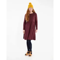 DANEFAE - DANESKANDERBORG DRESS - DAMEN LANGARM KLEID - DARK BORDEAUX -Schicke Mode Verkauf DANEFAE LADIES FW 20 21 194 1280x1280