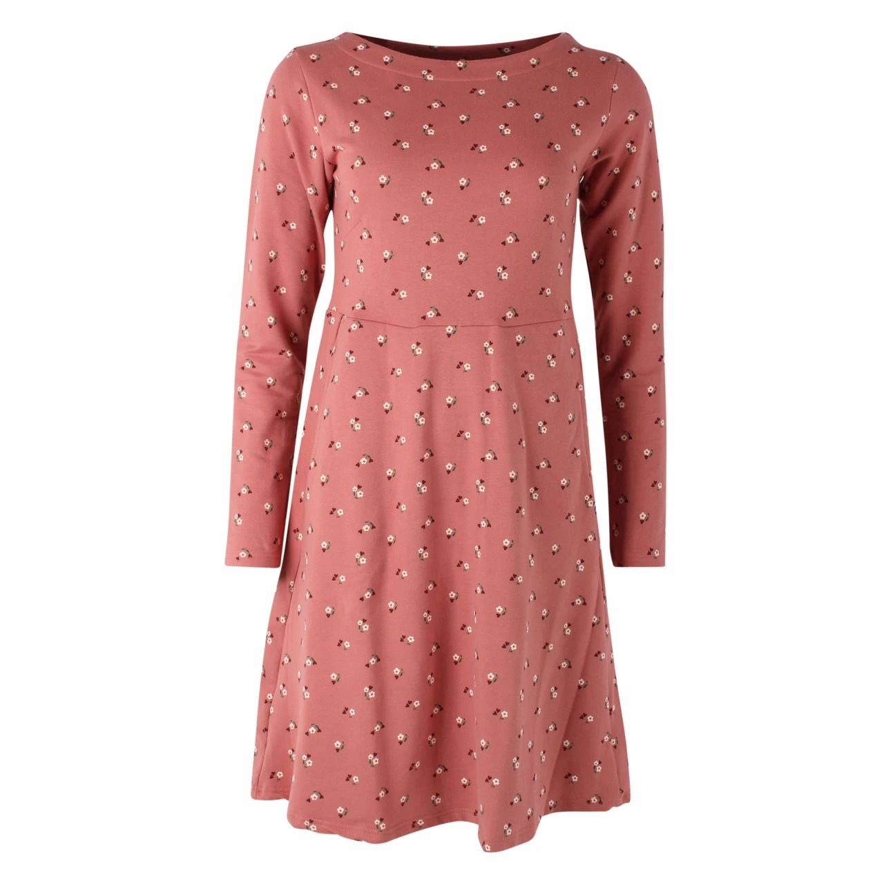 DANEFAE - DANESIDSEL DRESS - DAMEN LANGARM KLEID - OLD ROSE/CHALK MINIFLOWER 1 DANEFAE - DANESIDSEL DRESS - DAMEN LANGARM KLEID - OLD ROSE/CHALK MINIFLOWER
