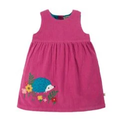 FRUGI - LILY CORD DRESS - KORD KLEID - FOXGLOVE/HEDGEHOG