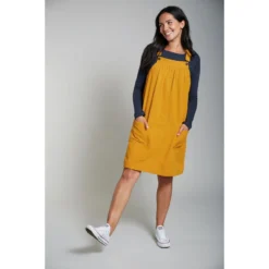 FRUGI - BERRY MATERNITY & NURSING CORD PINAFORE - SCHWANGERSCHAFTS & STILLKLEID - GOLD