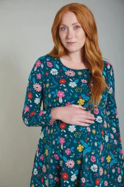 FRUGI - NICHOLE MATERNITY DRESS - SCHWANGERSCHAFTSKLEID - SCANDI FLORAL