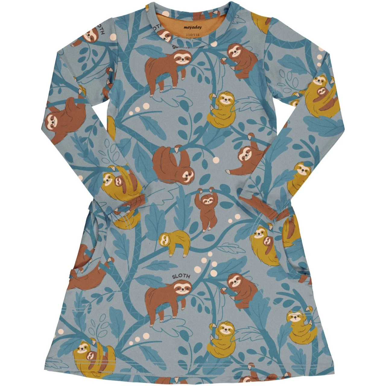 MEYADEY - DRESS LS - LANGARMKLEID - SLEEPY SLOTH 1 MEYADEY - DRESS LS - LANGARMKLEID - SLEEPY SLOTH