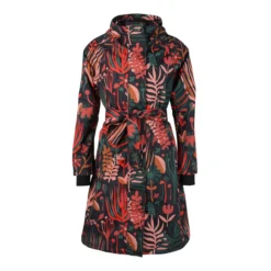 DANEFAE - DANELISABETH RAINCOAT - DAMEN REGENMANTEL - BLACK WALKABOUT