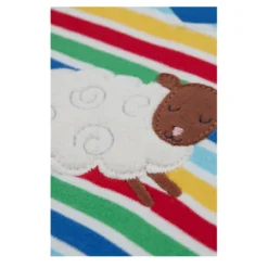 FRUGI - EASY ON TEE - GESTREIFTES KURZARMSHIRT MIT APPLIKATION - COBALT RAINBOW STRIPE/SHEEP -Schicke Mode Verkauf Easy On Tee sheep Det 1280x1280