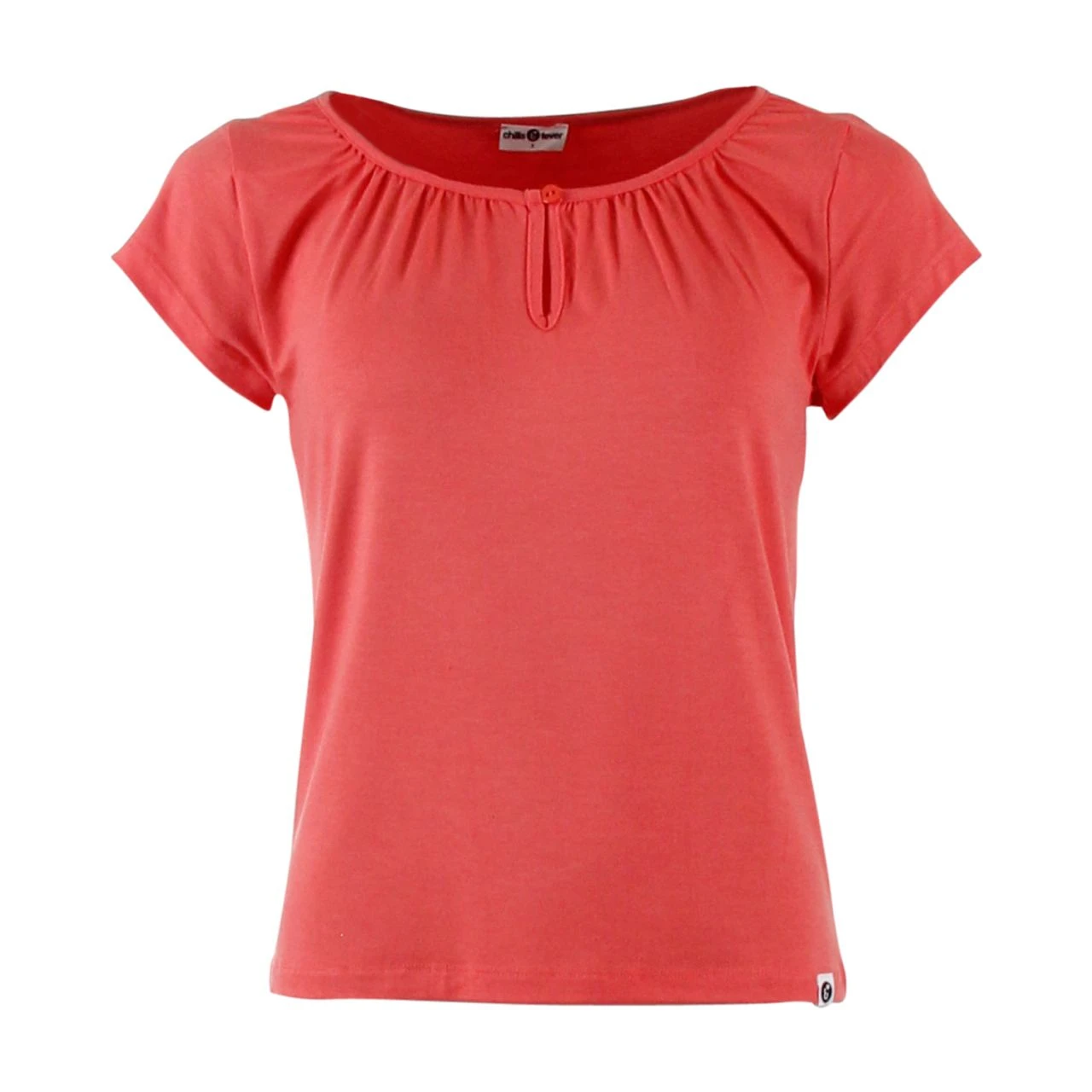 CHILLS & FEVER - SHIRT CHARLOTTE - DAMEN KURZARM OBERTEIL - CORAL 1 CHILLS & FEVER - SHIRT CHARLOTTE - DAMEN KURZARM OBERTEIL - CORAL