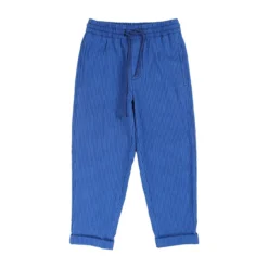 DANEFAE - DANEFREDE SEARSUCKER PANTS - GRIFFIGE STREIFENHOSE - DEEP MARINE/KLEIN BLUE