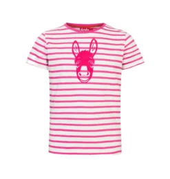 DERBE - SWEETDONKEY_STRIPED - KINDER T- SHIRT - PINK GLOW