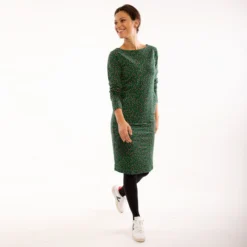 DANEFAE - ORGANIC DANEMAIKEN DRESS - DAMEN BIO LANGARMKLEID - BLACK/GREEN FLEURI -Schicke Mode Verkauf MAIKEN DRESS BLACK GREEN FLEURI 3 1280x1280